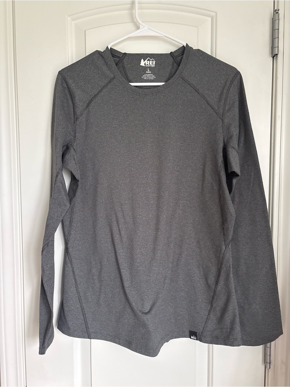 REI Co-Op Women's Midweight Base Layer Pullover Stripe Long Sleeve - Size L